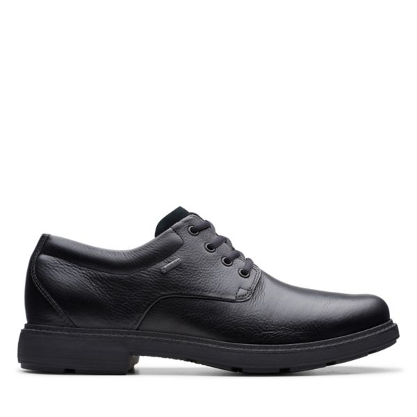 Clarks Mens Un Tread Lo GORE-TEX Wide Fit Shoes Black | CA-2046937
